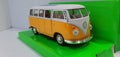 Welly: Volkswagen T1 Spijlbus Wit/Geel - Schaal 1:24