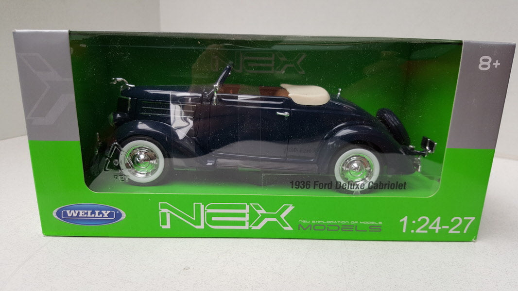 Welly Ford Deluxe Cabriolet 1936 Donker Blauw