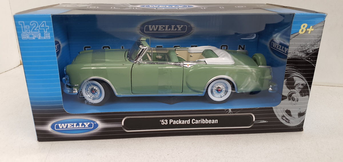 Welly: Packard Caribbean Cabriolet Lichtgroen 1953 - Schaal 1:24