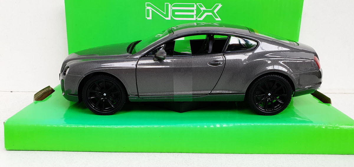 Welly: Bentley Continental Supersports Donker Grijs - Schaal 1:24
