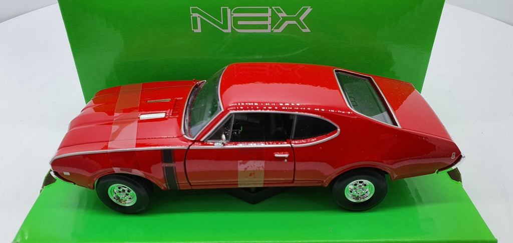 Welly: Oldsmobile 442 Rood 1968 - Schaal 1:24