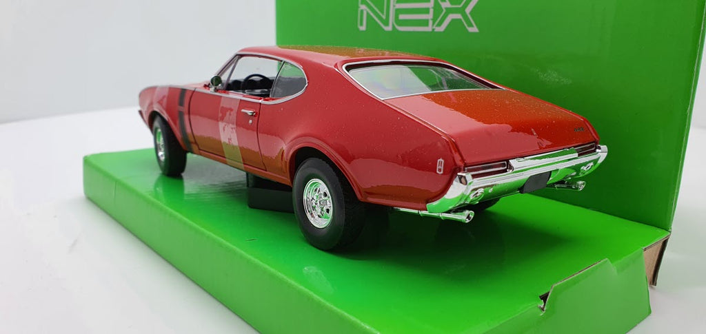 Welly: Oldsmobile 442 Rood 1968 - Schaal 1:24