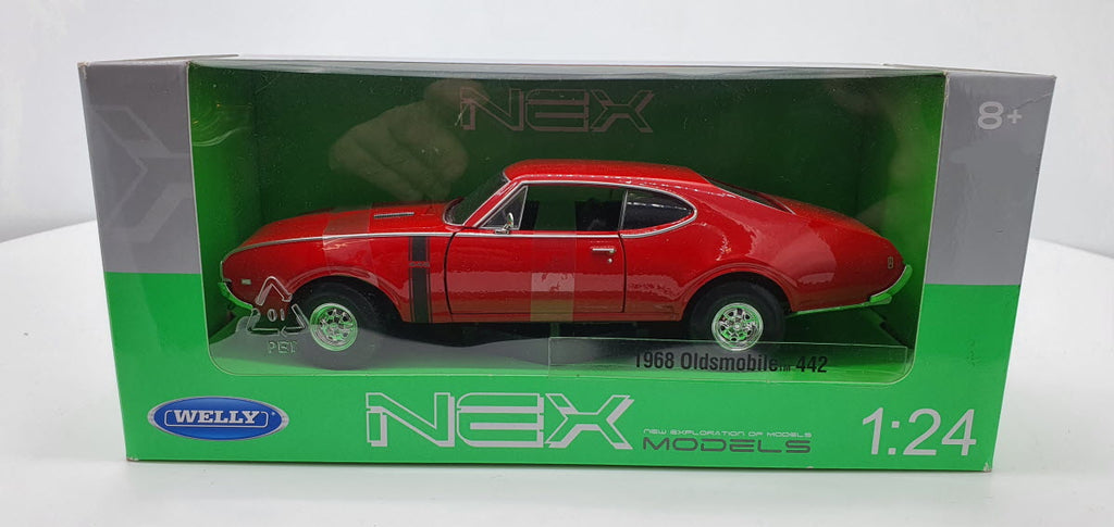 Welly: Oldsmobile 442 Rood 1968 - Schaal 1:24
