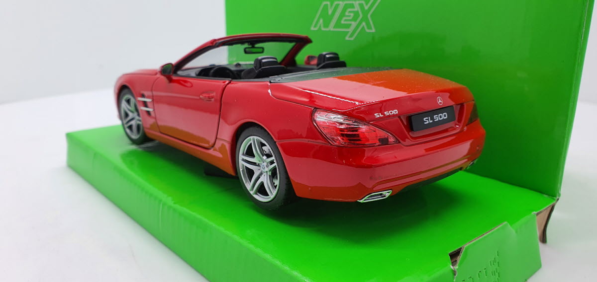 Welly: Mercedes-Benz SL 500 (R231) Rood 2012 - Schaal 1:24