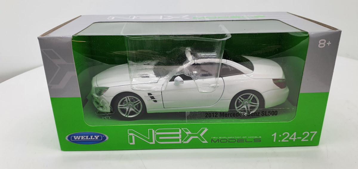 Welly: Mercedes-Benz SL 500 (R231) Wit 2012 - Schaal 1:24