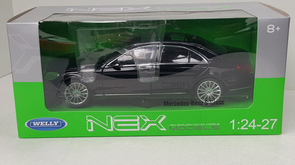 Welly: Mercedes-Benz S-Class 500 Zwart 2016 - Schaal 1:24