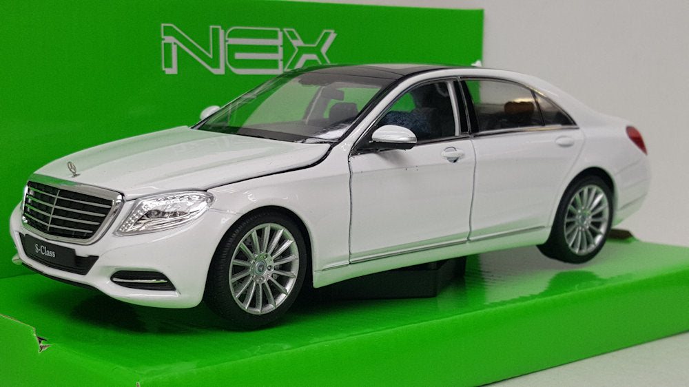 Welly: Mercedes-Benz S-Class 500 Wit 2016 - Schaal 1:24