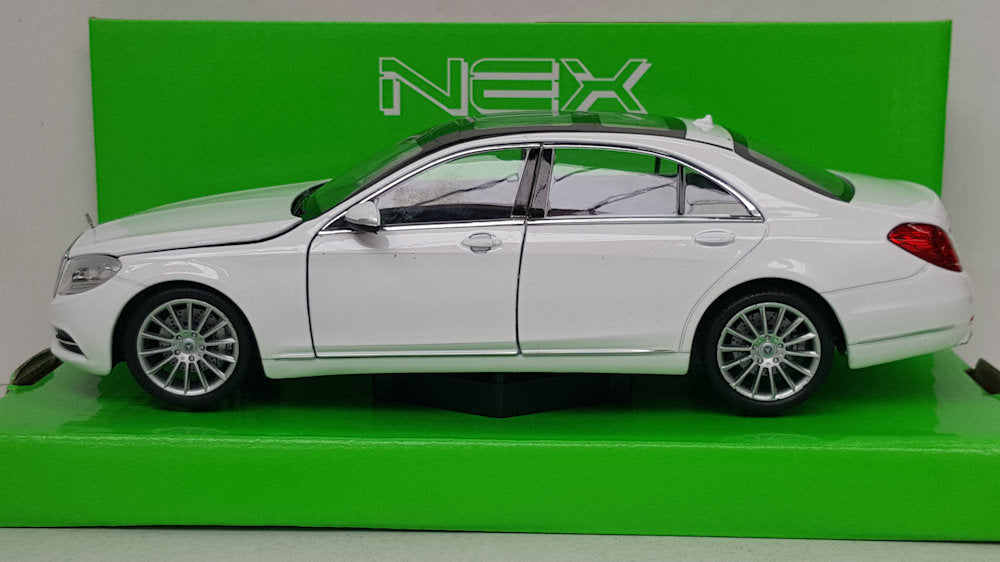 Welly: Mercedes-Benz S-Class 500 Wit 2016 - Schaal 1:24
