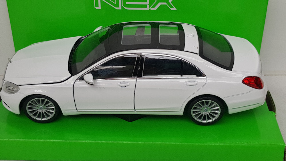 Welly: Mercedes-Benz S-Class 500 Wit 2016 - Schaal 1:24