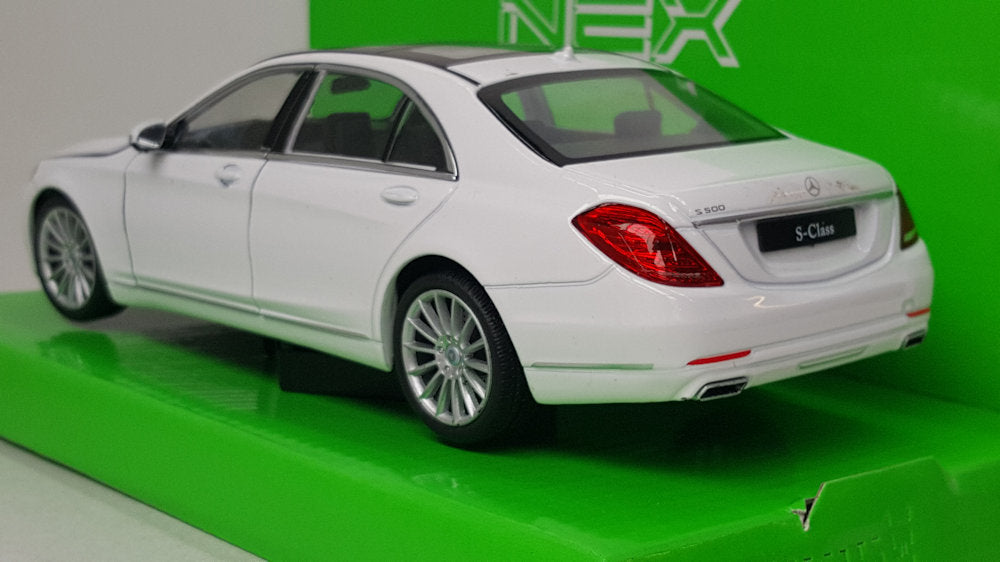 Welly: Mercedes-Benz S-Class 500 Wit 2016 - Schaal 1:24