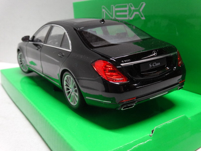 Welly: Mercedes-Benz S-Class 500 Zwart 2016 - Schaal 1:24