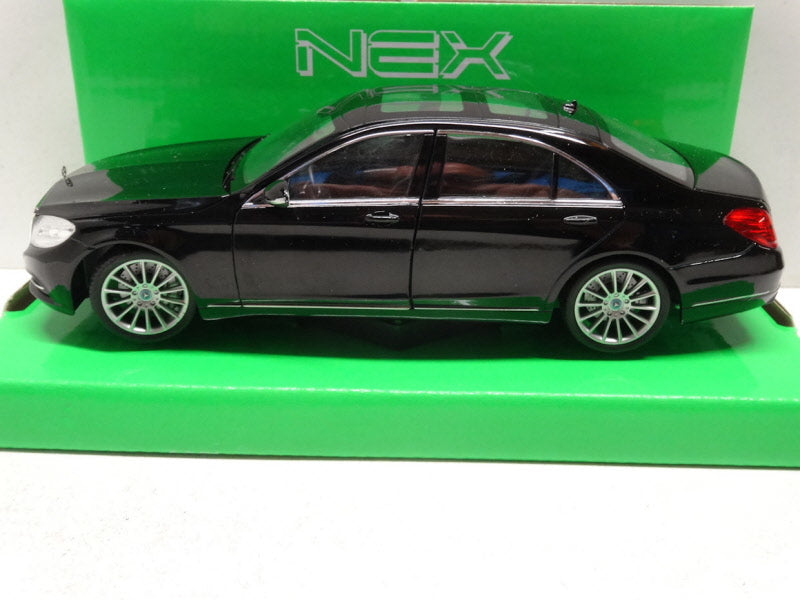 Welly: Mercedes-Benz S-Class 500 Zwart 2016 - Schaal 1:24