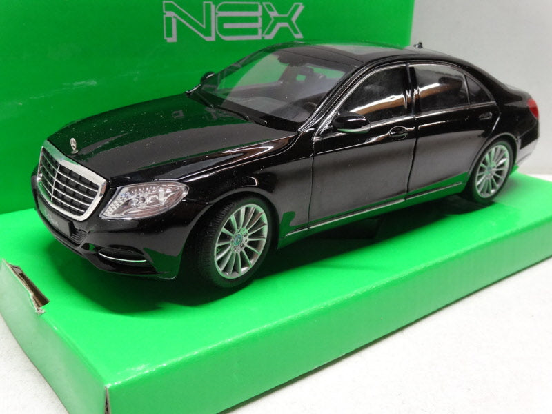 Welly: Mercedes-Benz S-Class 500 Zwart 2016 - Schaal 1:24