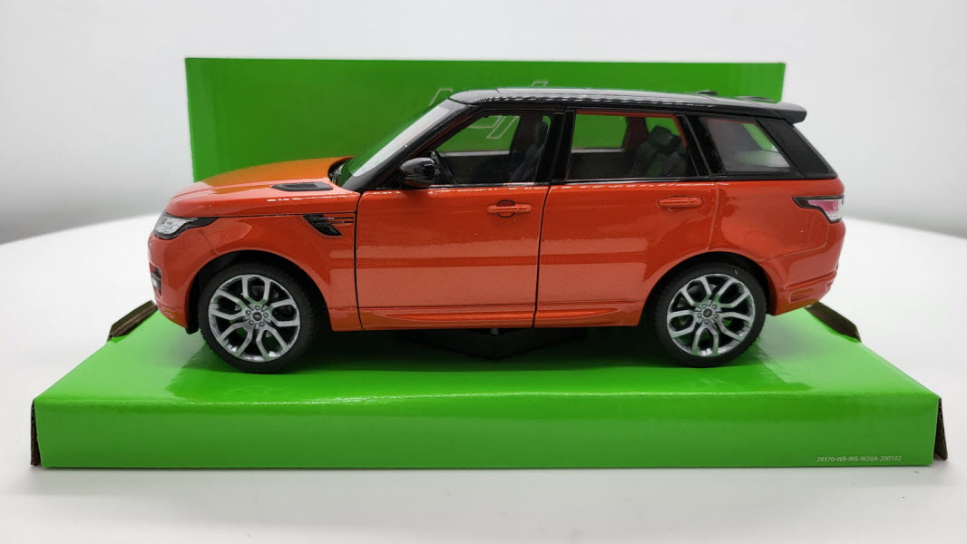 Welly: Land Rover Range Rover Sport Donkeroranje/Zwart - Schaal 1:24