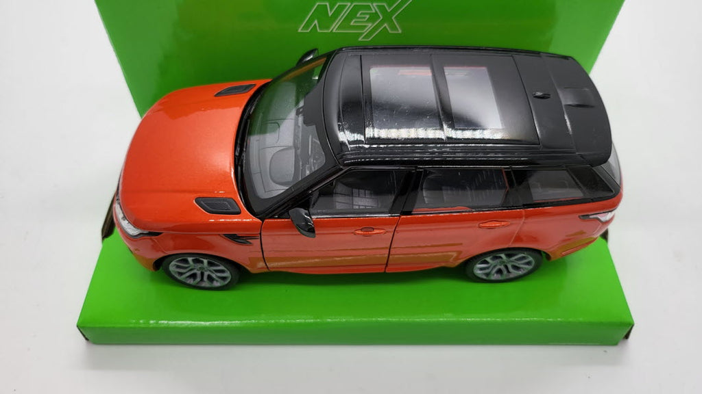 Welly: Land Rover Range Rover Sport Donkeroranje/Zwart - Schaal 1:24