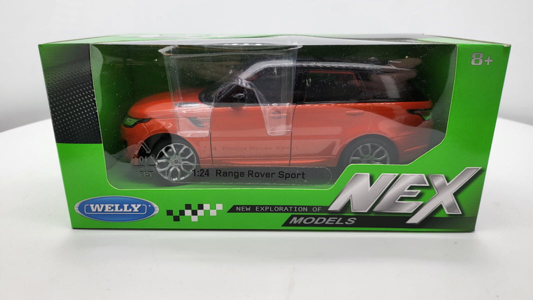 Welly: Land Rover Range Rover Sport Donkeroranje/Zwart - Schaal 1:24