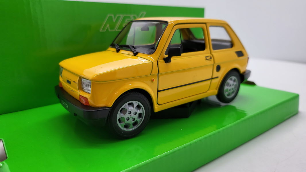 Fiat 126 Bambino Geel 1970 Welly 1:24