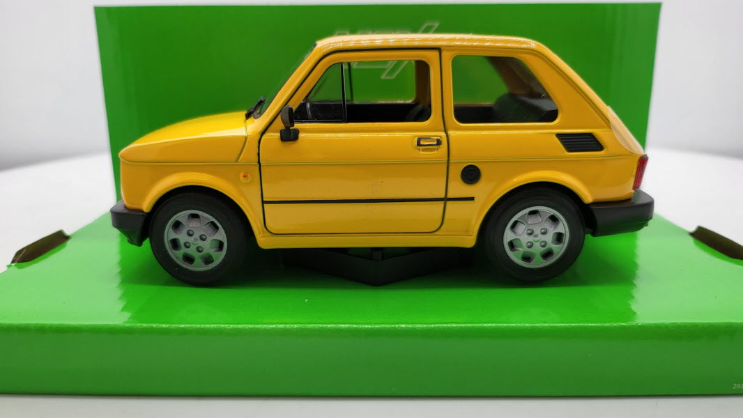 Fiat 126 Bambino Geel 1970 Welly 1:24