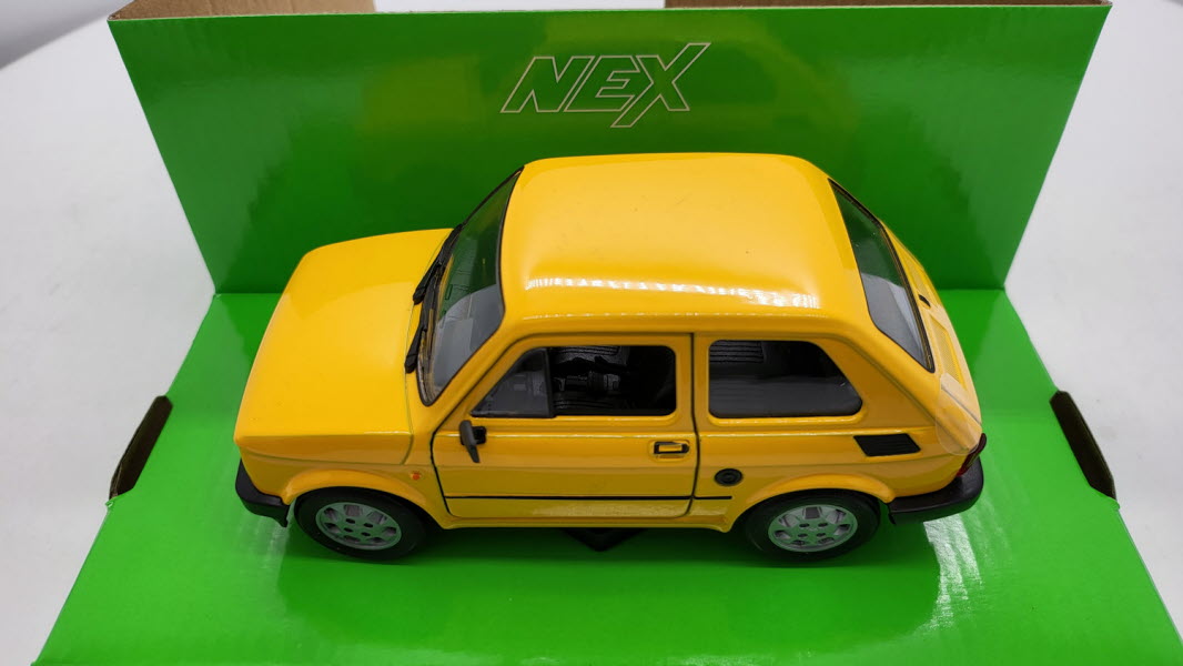 Fiat 126 Bambino Geel 1970 Welly 1:24