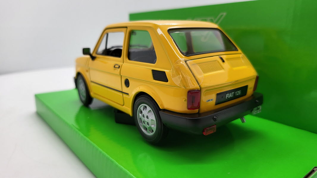 Fiat 126 Bambino Geel 1970 Welly 1:24