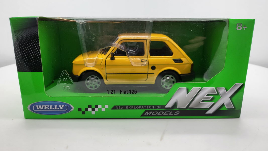Fiat 126 Bambino Geel 1970 Welly 1:24