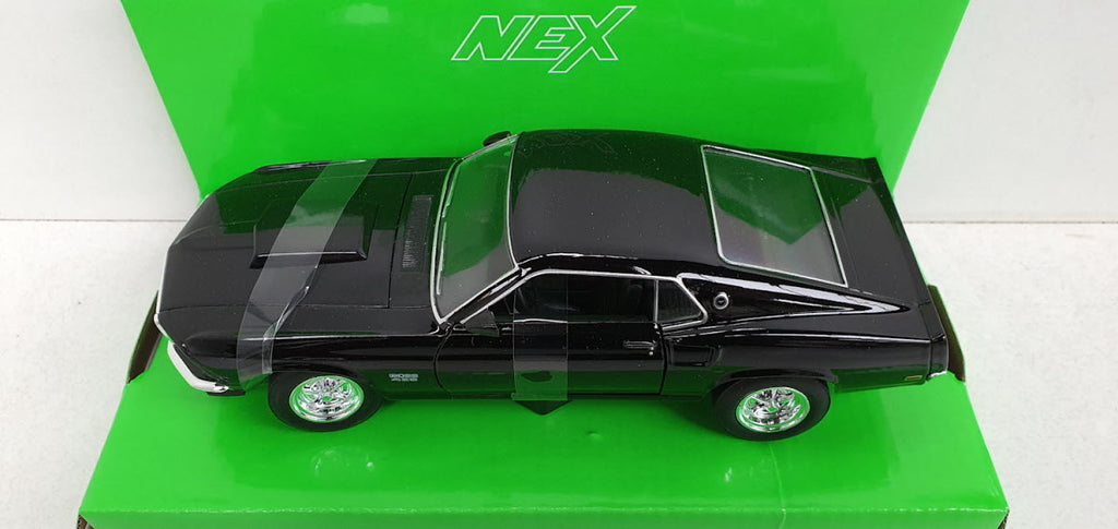 Ford Mustang Boss 429 Zwart 1969 Welly 1:24