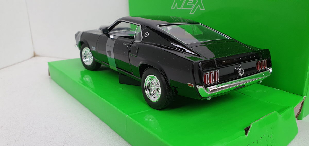Ford Mustang Boss 429 Zwart 1969 Welly 1:24