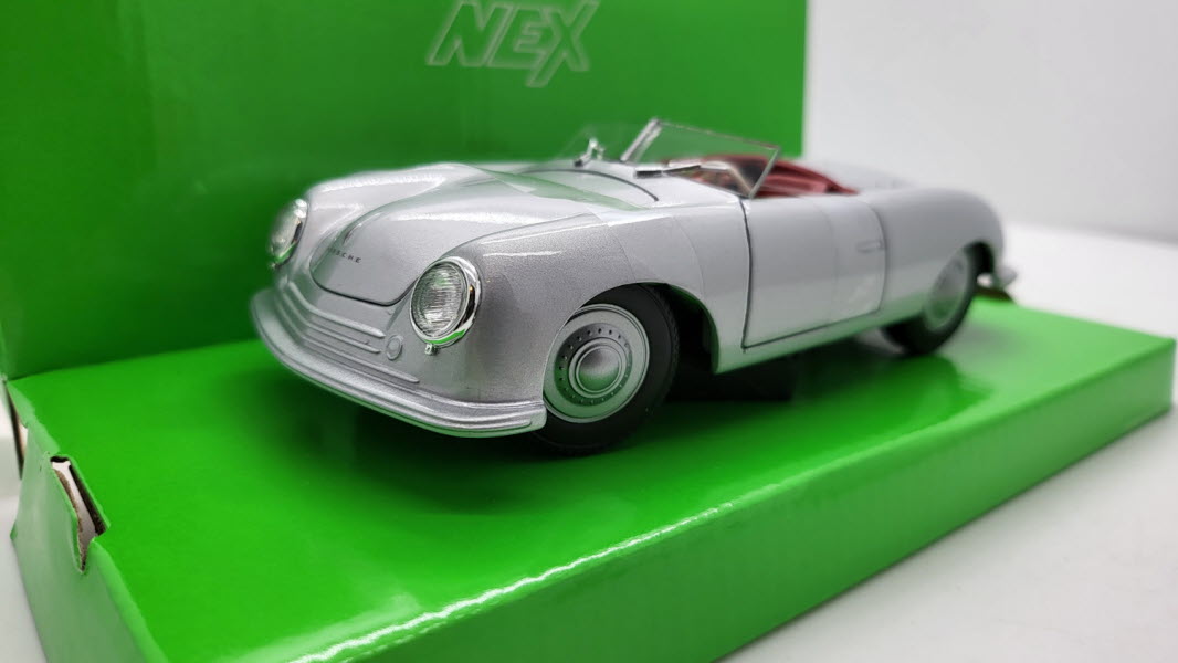 Porsche 356 Nr.1 Roadster Grijs Metallic 1948 Welly 1:24