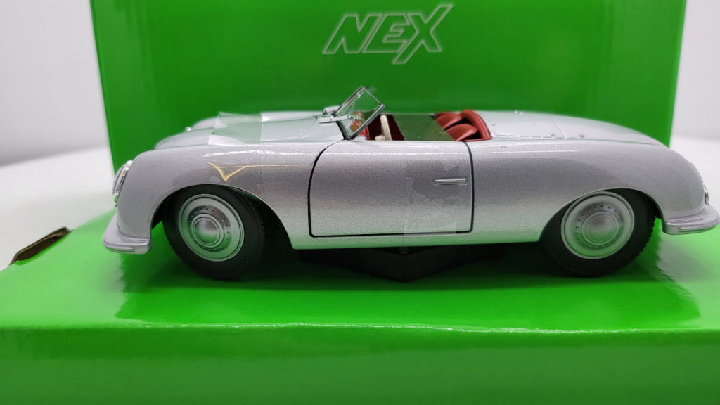 Porsche 356 Nr.1 Roadster Grijs Metallic 1948 Welly 1:24