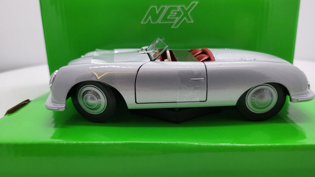 Porsche 356 Nr.1 Roadster Grijs Metallic 1948 Welly 1:24