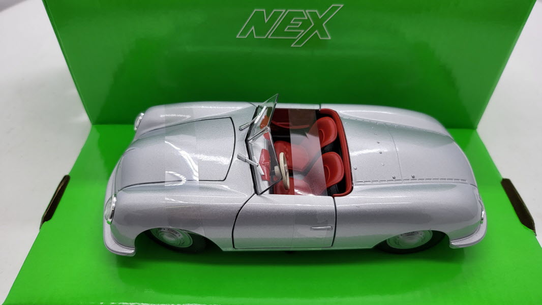 Porsche 356 Nr.1 Roadster Grijs Metallic 1948 Welly 1:24