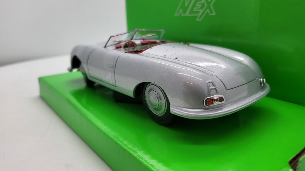 Porsche 356 Nr.1 Roadster Grijs Metallic 1948 Welly 1:24