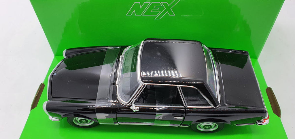 Welly: Mercedes-Benz 230 SL W113 Zwart 1963 - Schaal 1:24