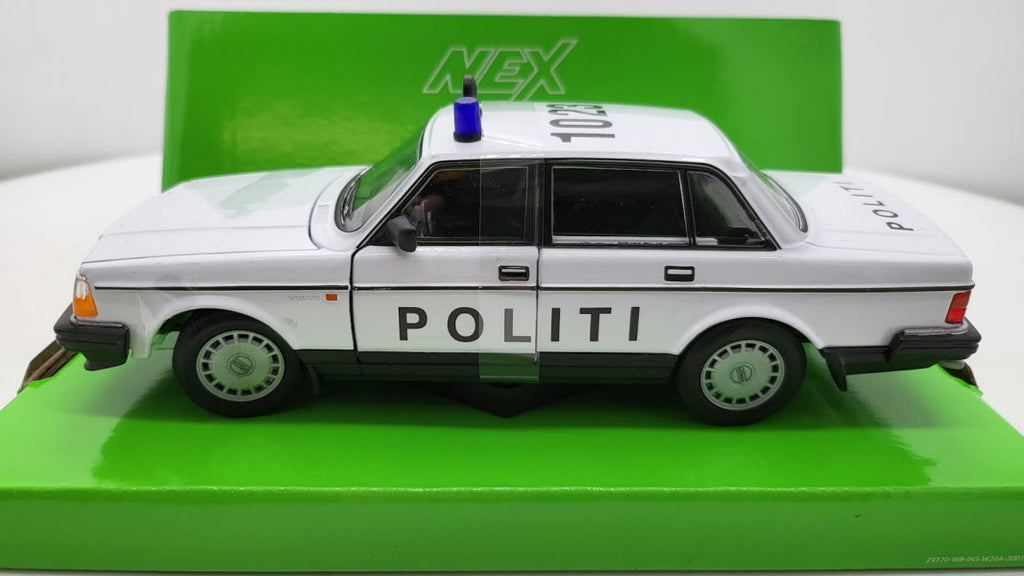 Welly: Volvo 240 GL Politie Denemarken - Schaal 1:24