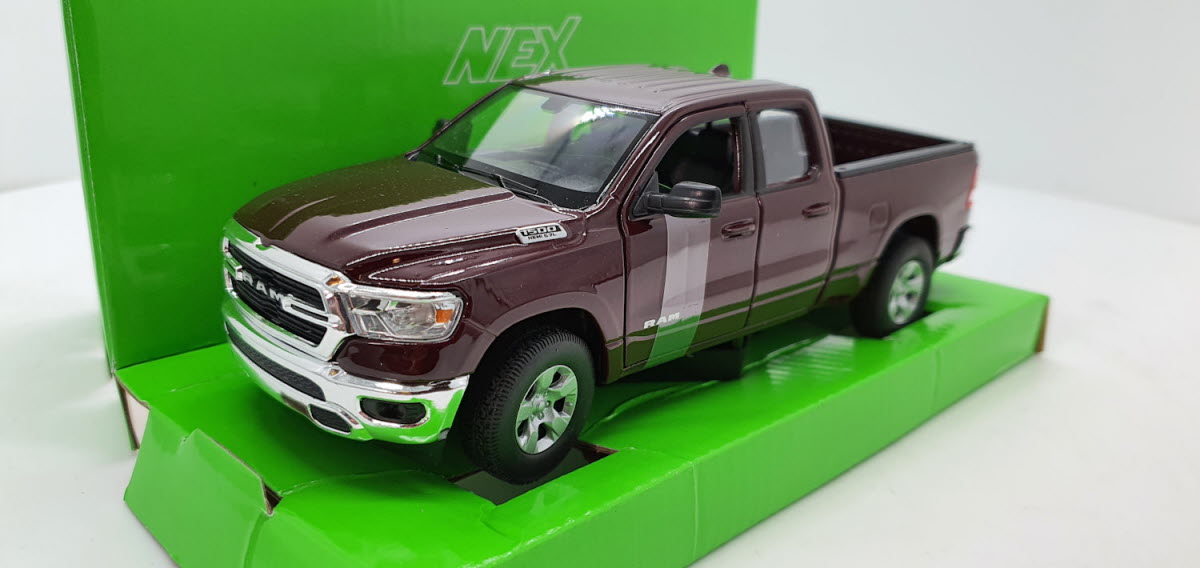 Dodge RAM 1500 Donker Rood 2019 Welly 1:24