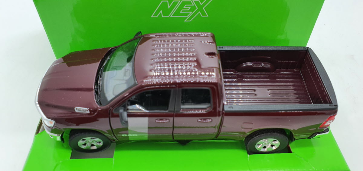 Dodge RAM 1500 Donker Rood 2019 Welly 1:24