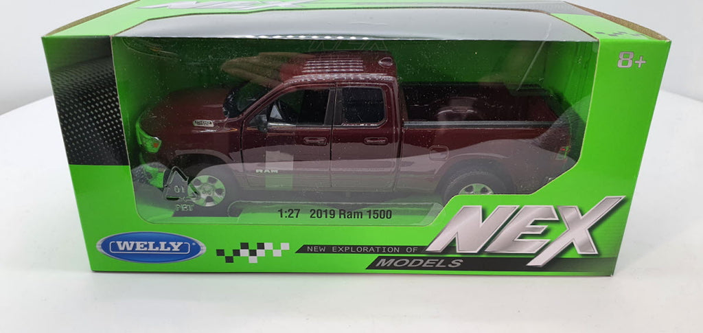 Dodge RAM 1500 Donker Rood 2019 Welly 1:24