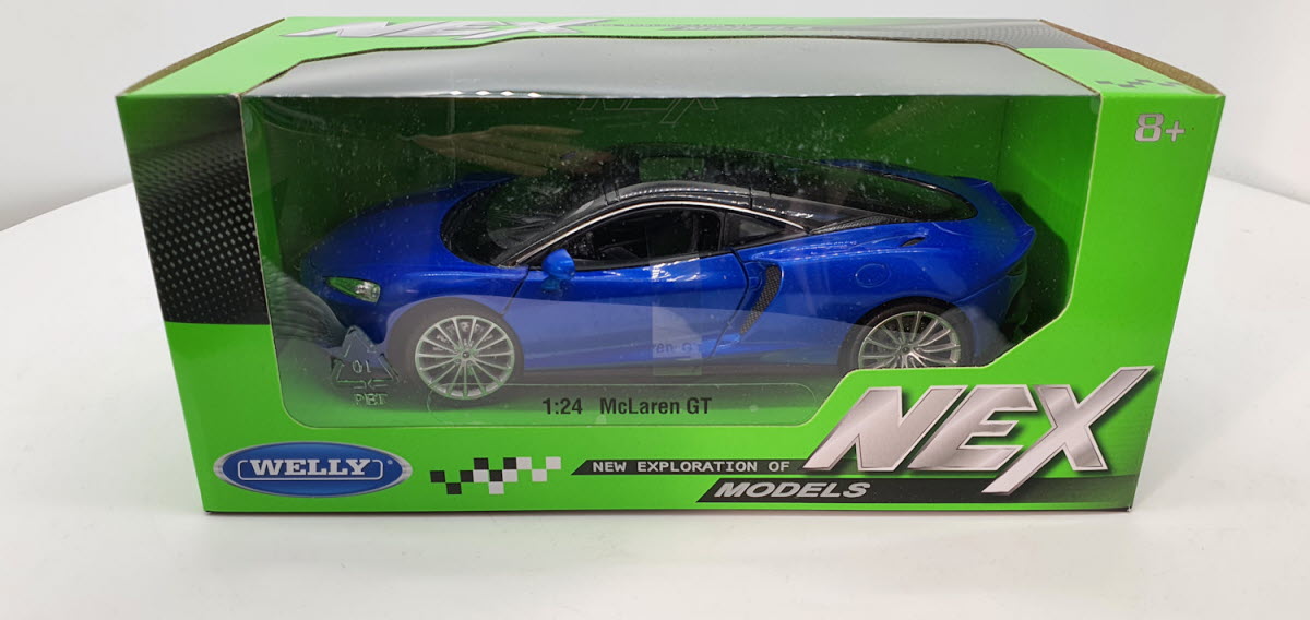 Welly McLaren GT Blauw metallic 1:24 - Welly (WEL24105BLUE)