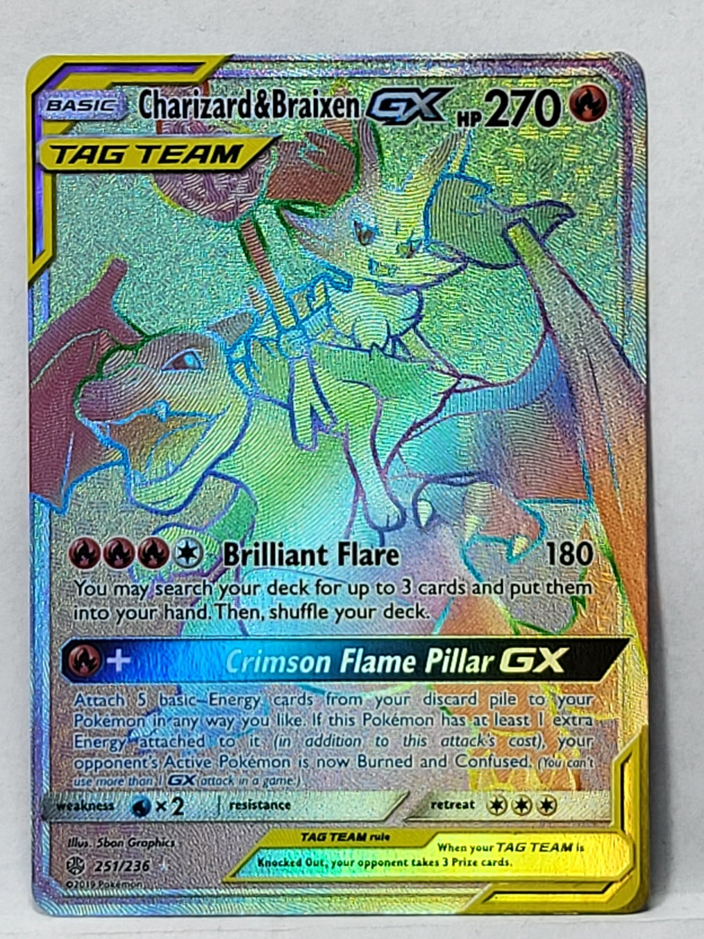 251/236 Charizard & Braixen GX - Cosmic Eclipse (CEC - ENG)