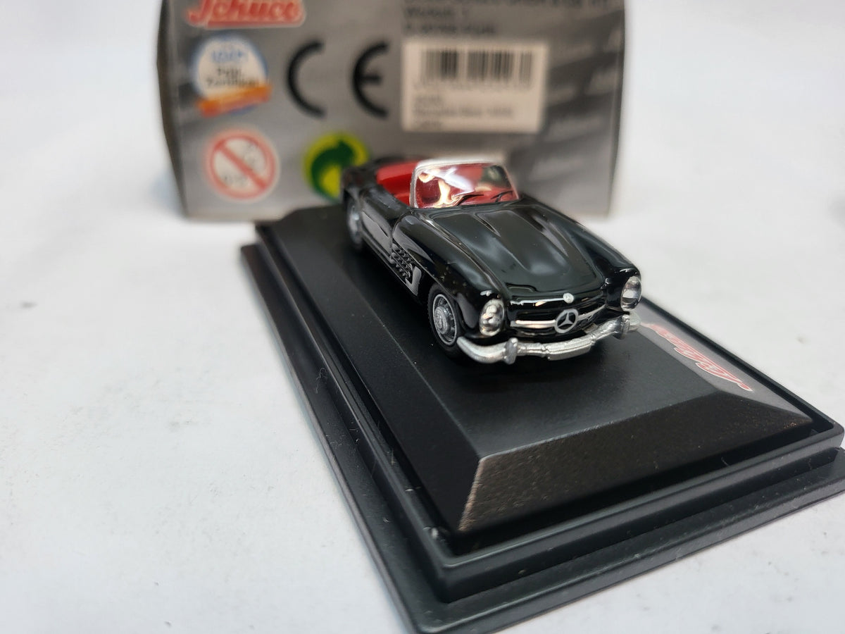 Mercedes-Benz 300SL Cabriolet Zwart/Rood - Schuco 1:87