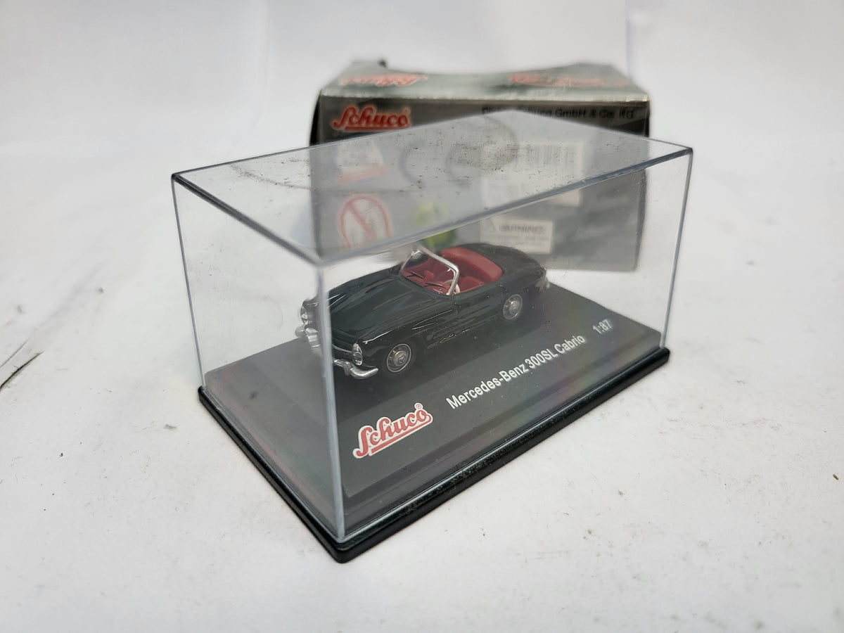 Mercedes-Benz 300SL Cabriolet Zwart/Rood - Schuco 1:87