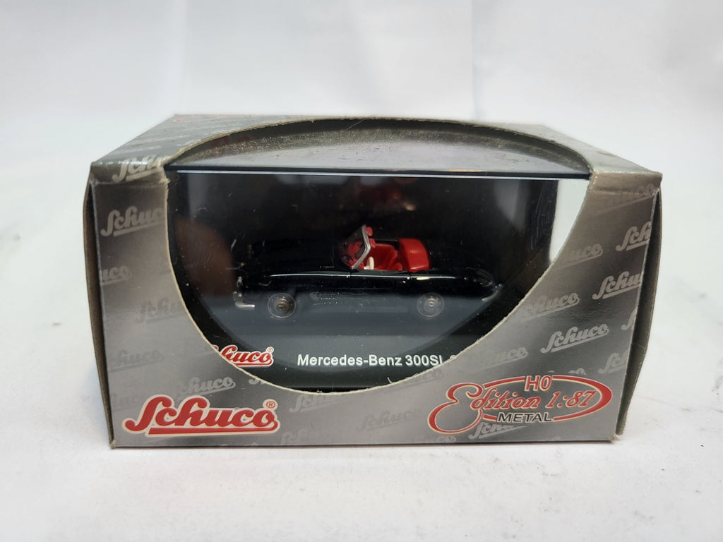 Mercedes-Benz 300SL Cabriolet Zwart/Rood - Schuco 1:87