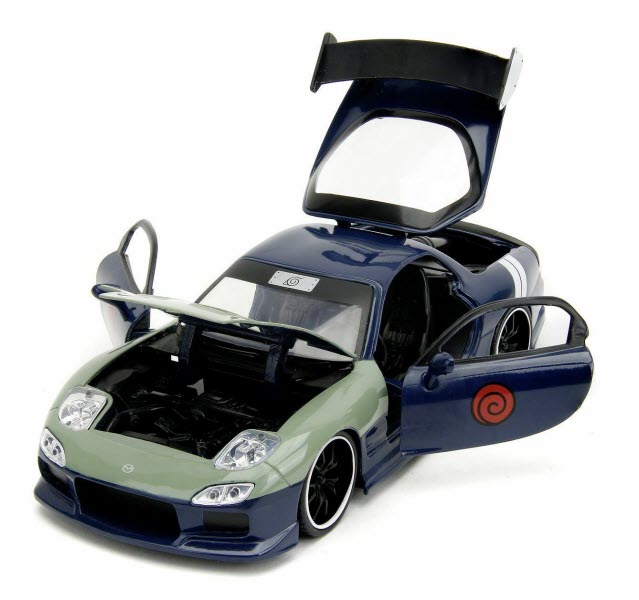Mazda RX-7 Kakashi Hatake Groen/Blauw 1993 - Jada Toys 1:24