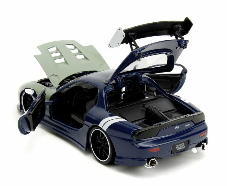 Mazda RX-7 Kakashi Hatake Groen/Blauw 1993 - Jada Toys 1:24