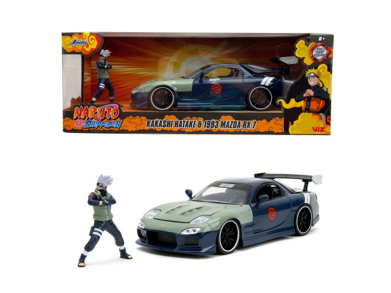 Mazda RX-7 Kakashi Hatake Groen/Blauw 1993 - Jada Toys 1:24