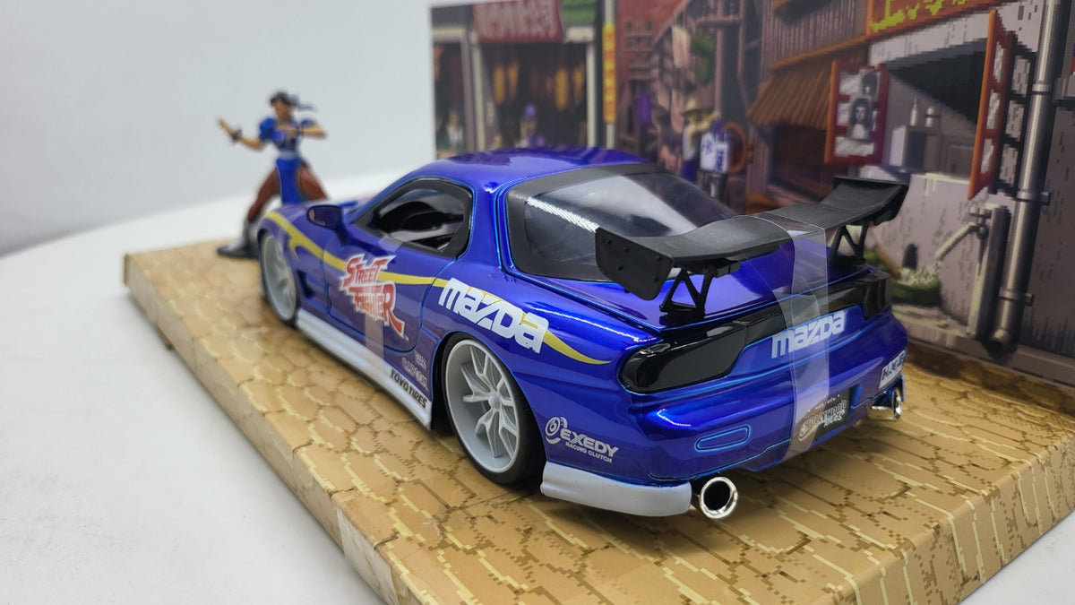 Mazda RX-7 Chun-Li Street Fighter Blauw 1993 - Jada Toys 1:24