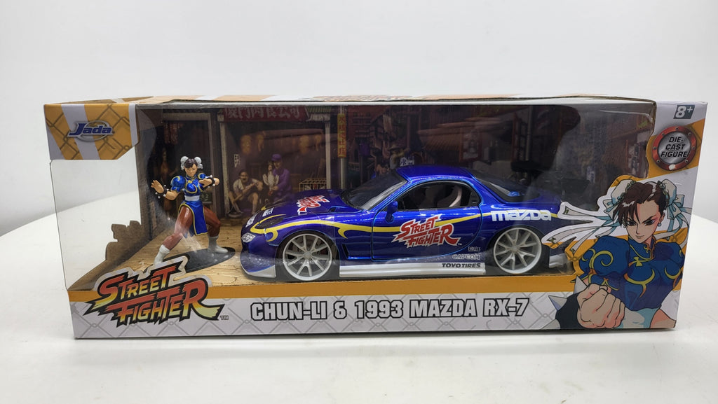 Mazda RX-7 Chun-Li Street Fighter Blauw 1993 - Jada Toys 1:24