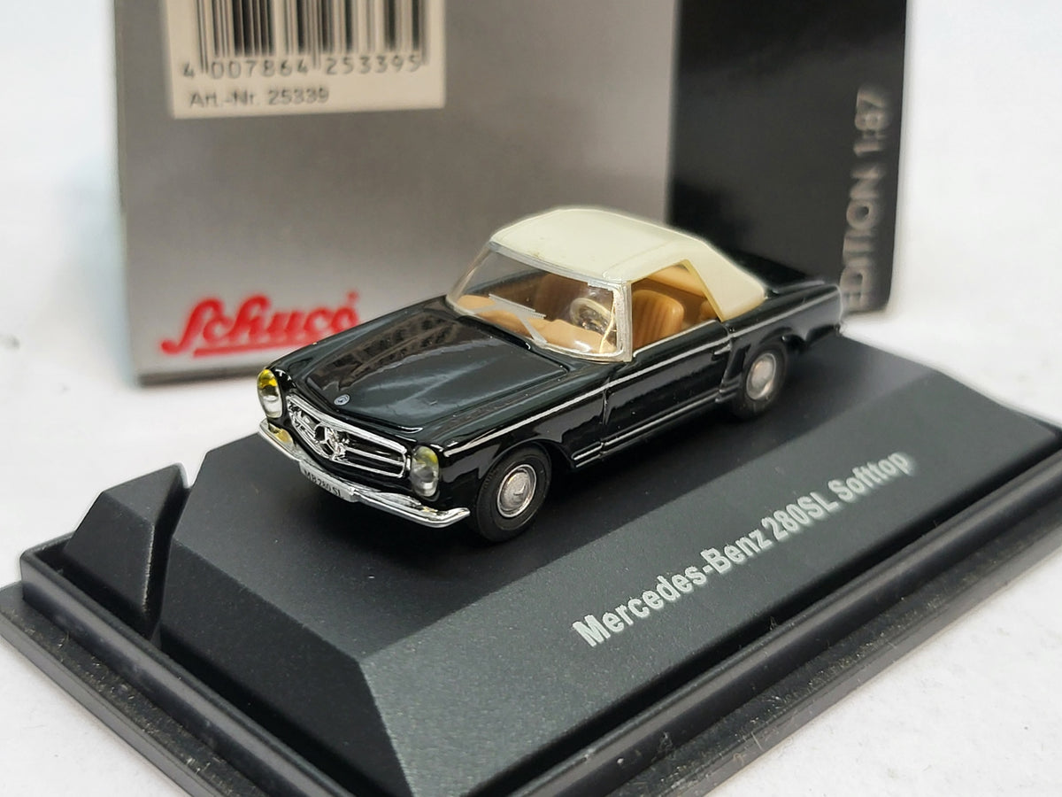 Mercedes-Benz 280SL Softtop Pagode Zwart - Schuco 1:87