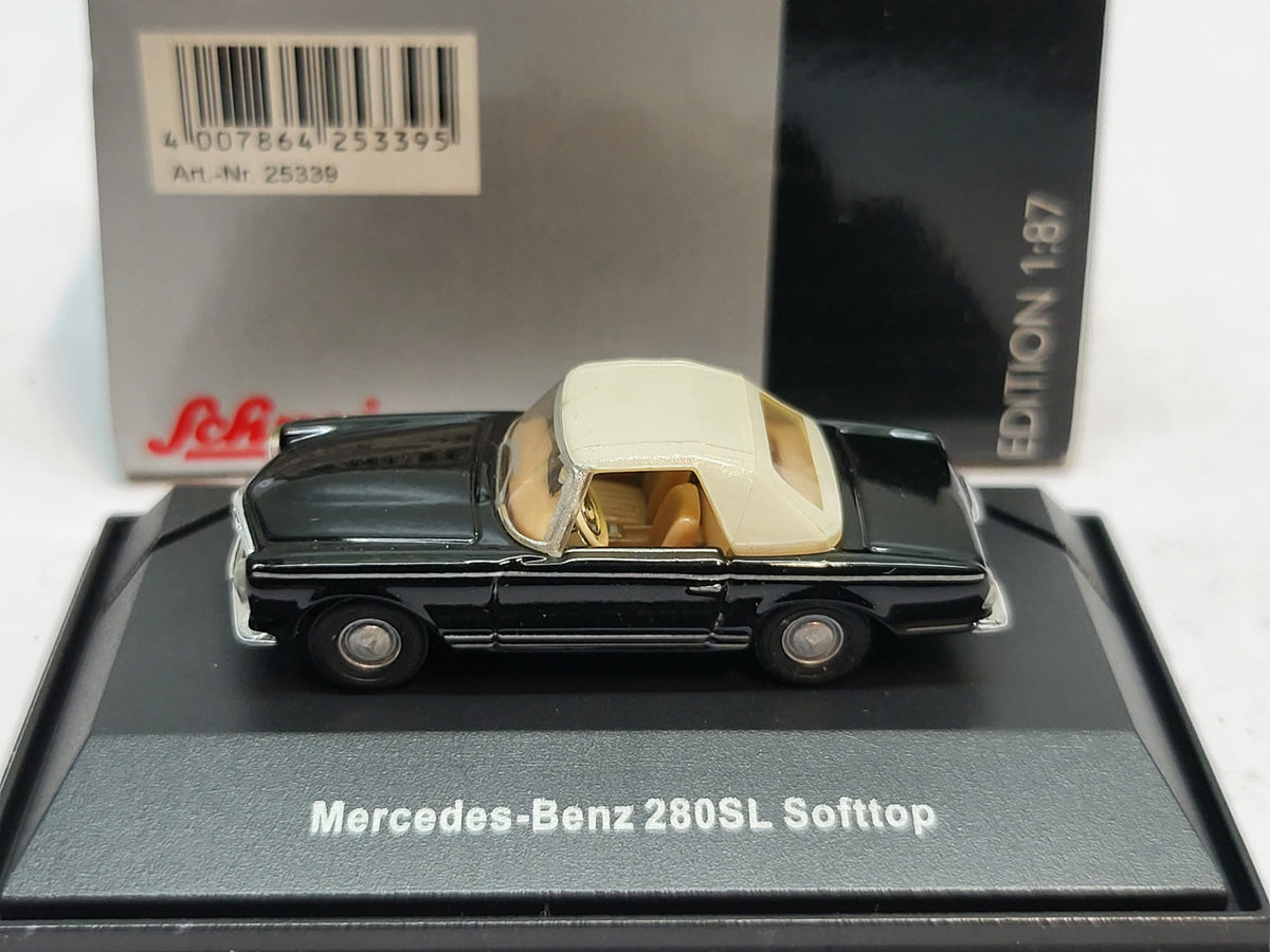 Mercedes-Benz 280SL Softtop Pagode Zwart - Schuco 1:87