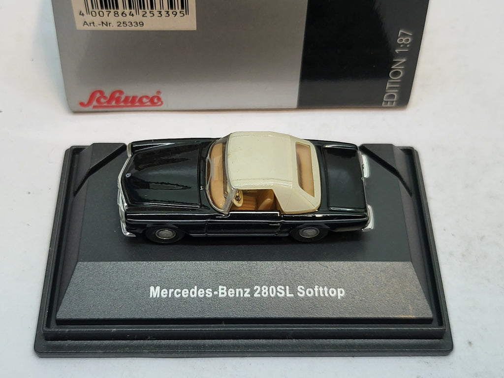 Mercedes-Benz 280SL Softtop Pagode Zwart - Schuco 1:87